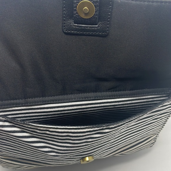 Fossil Kinley Striped Cotton/Leather Satchel🖤 - Picture 15 of 16